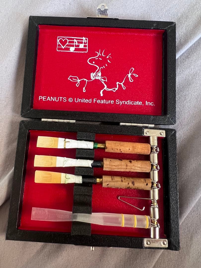 オーボエリード3本、オーボエレジェールリード1本、スヌーピーケース　まとめ売り