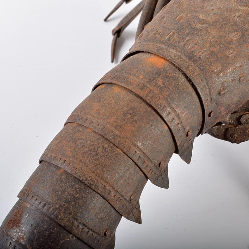 明珍作　鉄製　伊勢海老　自在置物　約197g　F　R6324