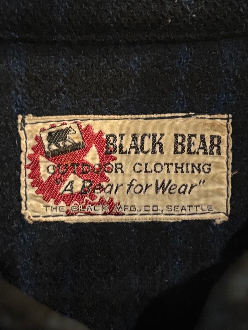 50's black bear ウールジャケット