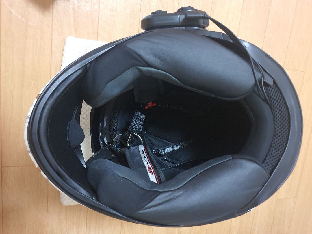 Kabuto フルフェイスヘルメット ホワイト/ゴールド インカム付き