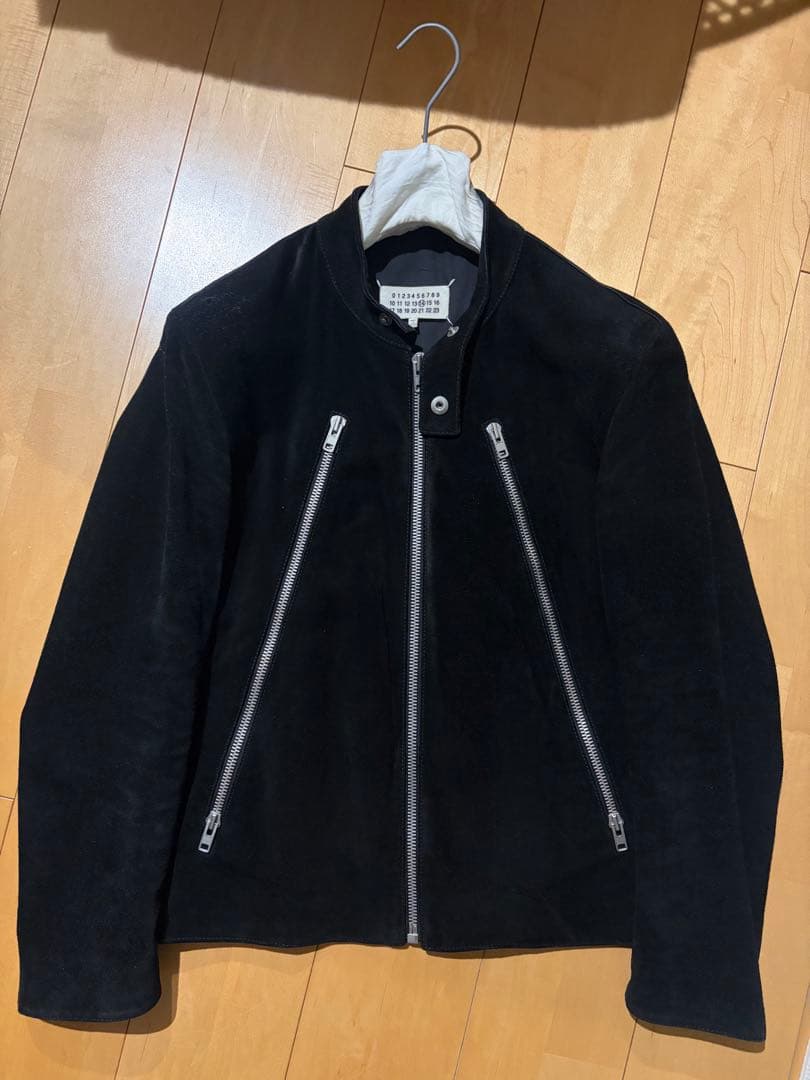 【Maison Margiela】5zip ライダース（ブラック/スエード）