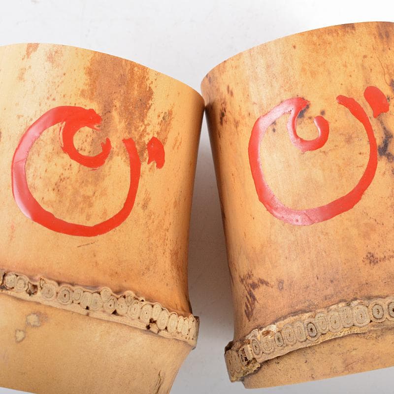 茶道具　竹蓋置　一双　建仁寺竹田益州花押　書付箱　M　R5359