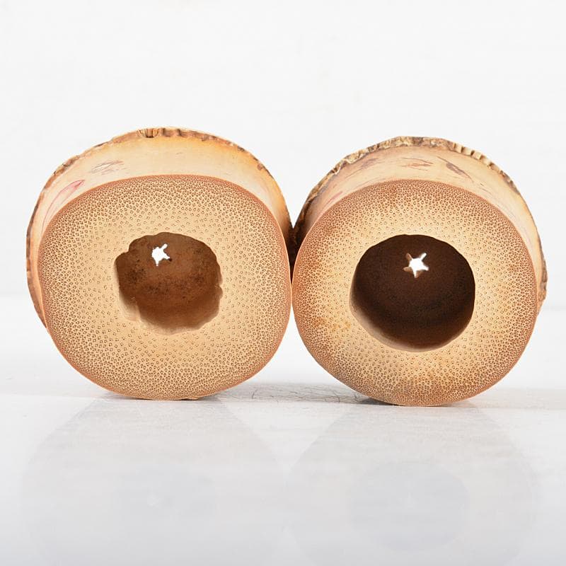 茶道具　竹蓋置　一双　建仁寺竹田益州花押　書付箱　M　R5359