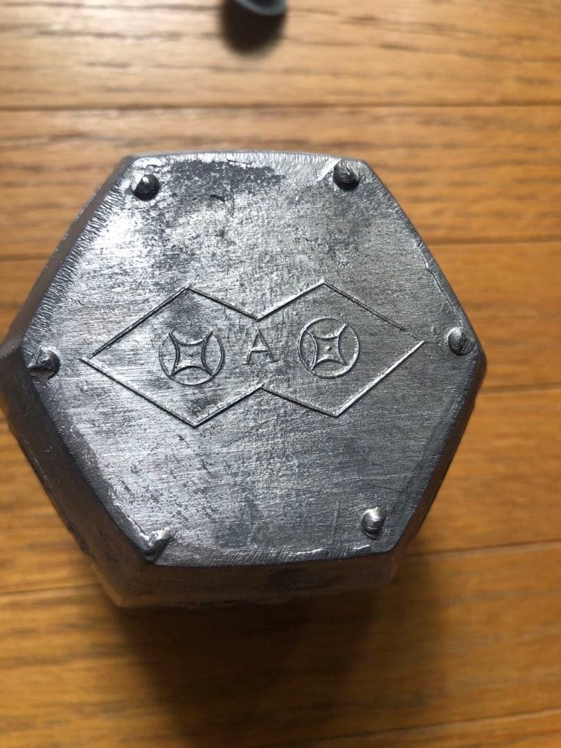 六角形 龍亀文様 錫製温酒器（酒壺）　真鍮取手付き　ビンテージ骨董