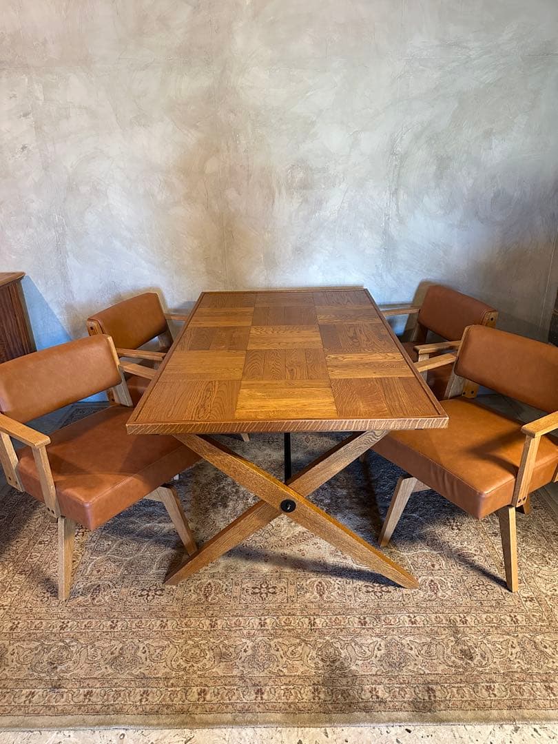 【メツォボ】定価35万円　テーブル　チェア　ダイニング　セット　椅子