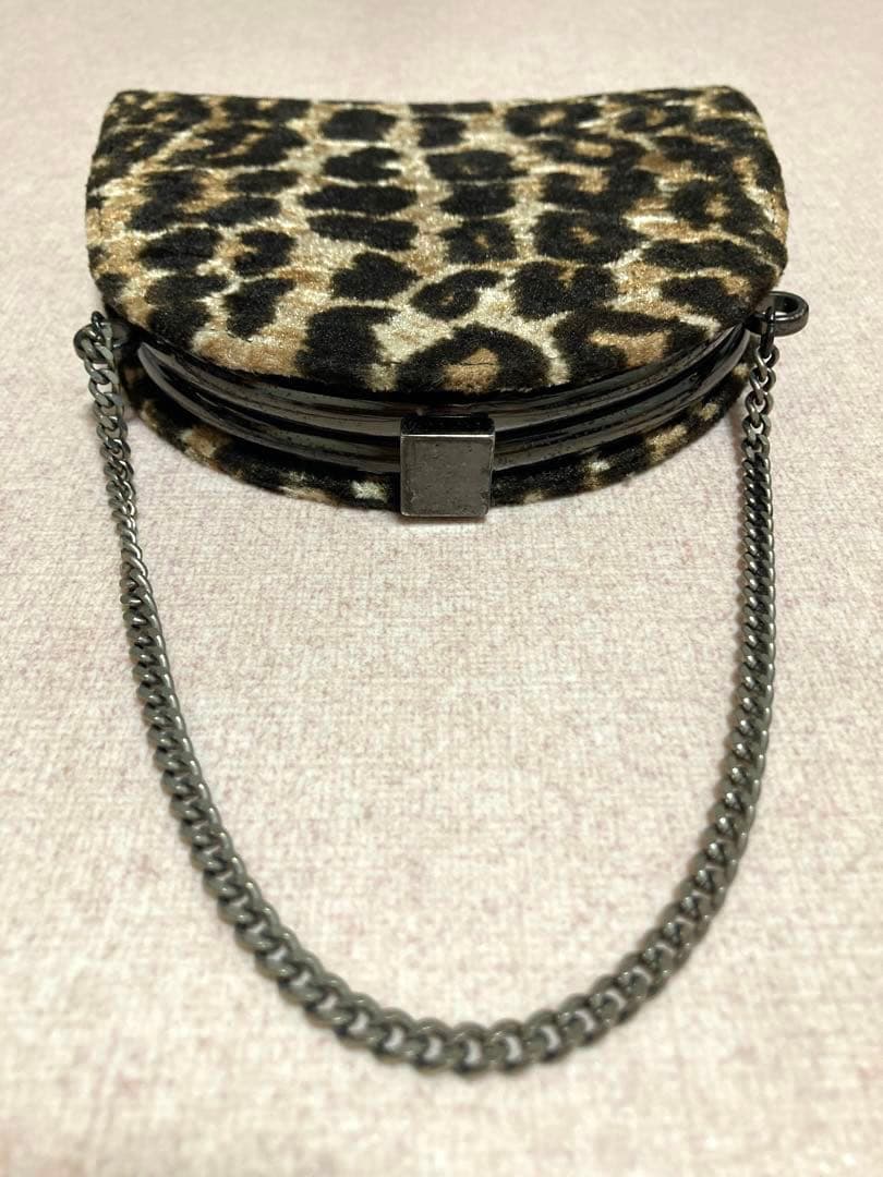 D&G ドルチェ&ガッパーナ ヒョウ柄 パーティー ポーチ がま口 アニマル