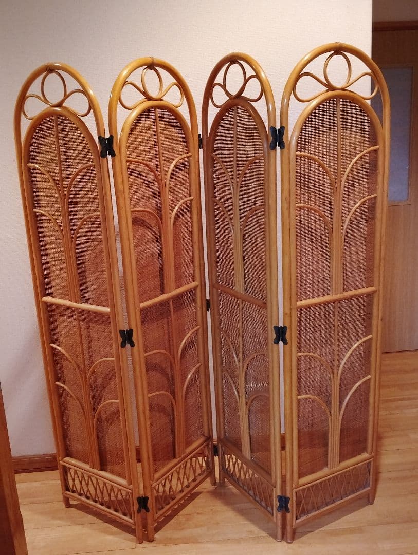 籐 4連間仕切り