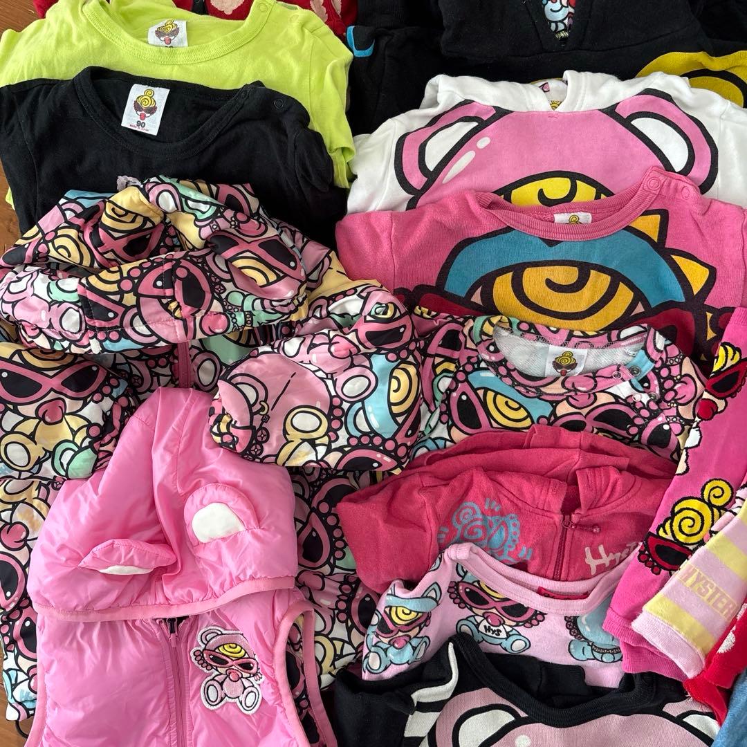 【追加済み】ヒスミニ90まとめ売り女の子向け人気のサロペ、トレーナーなど21点