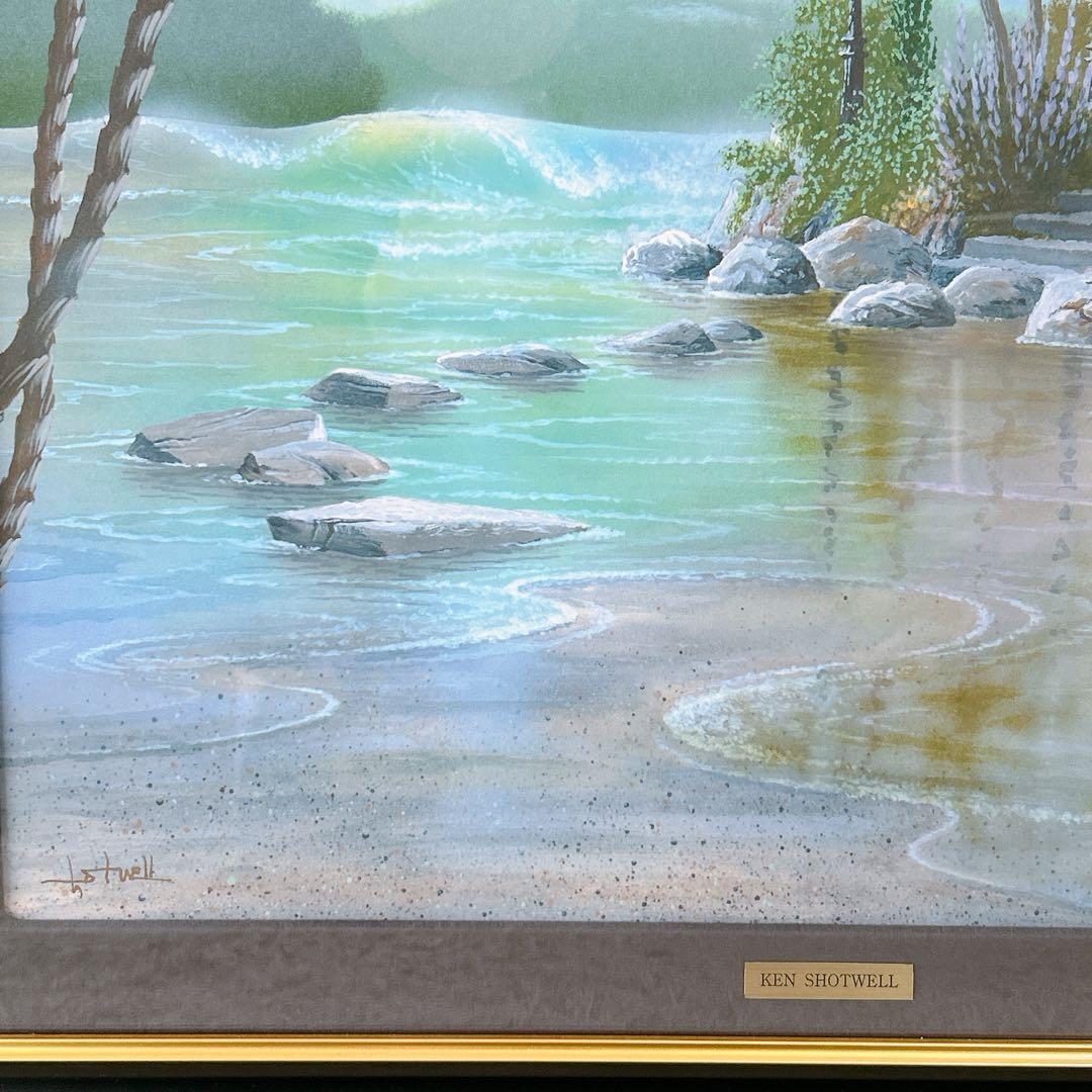 【真作】ケン・ショットウェル★ルミナ―ト版画★ステッピング・ストーンズ・パース