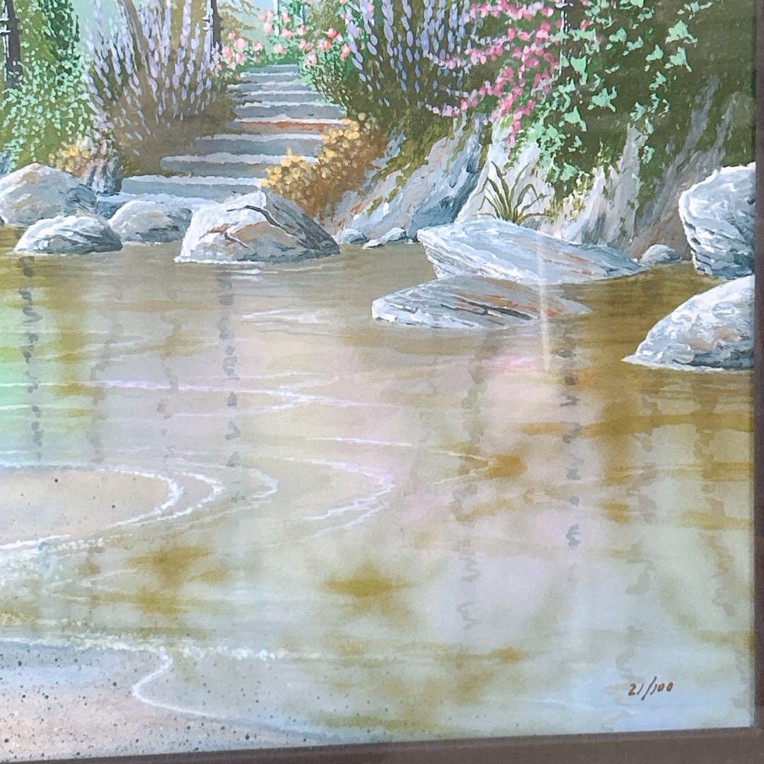 【真作】ケン・ショットウェル★ルミナ―ト版画★ステッピング・ストーンズ・パース