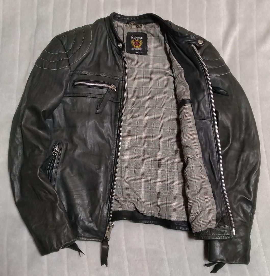 【牛革】schott classic パデッド シングルライダース（M）