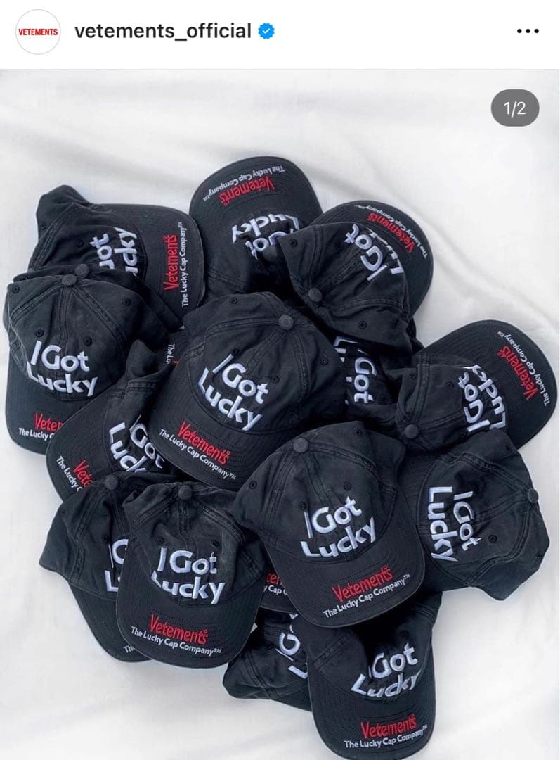 VETEMENTS ヴェトモン I GOT LUCKY 帽子 cap
