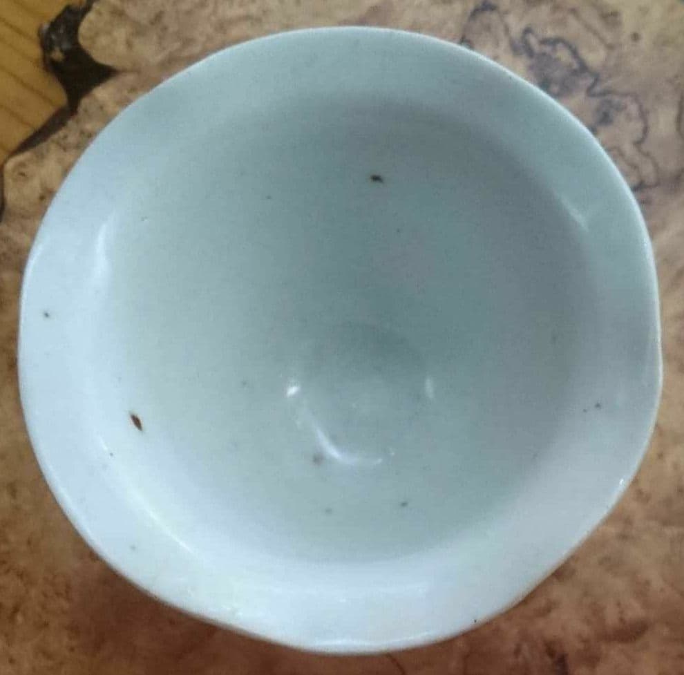 【古伊万理】白磁 輪花猪口