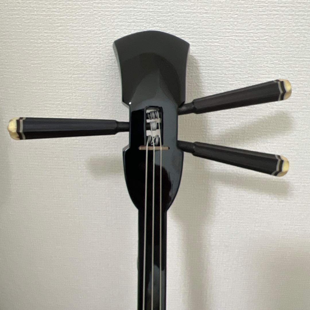 【美品】沖縄三線　三線　人工皮　ケース付き　初心者　入門セット