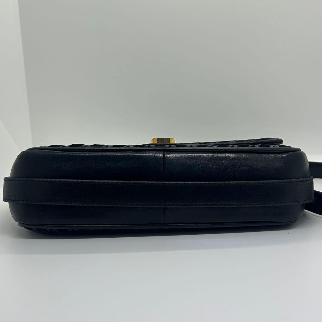 美品✨ Bally バリー レディース ショルダー バッグ レザー ブラック