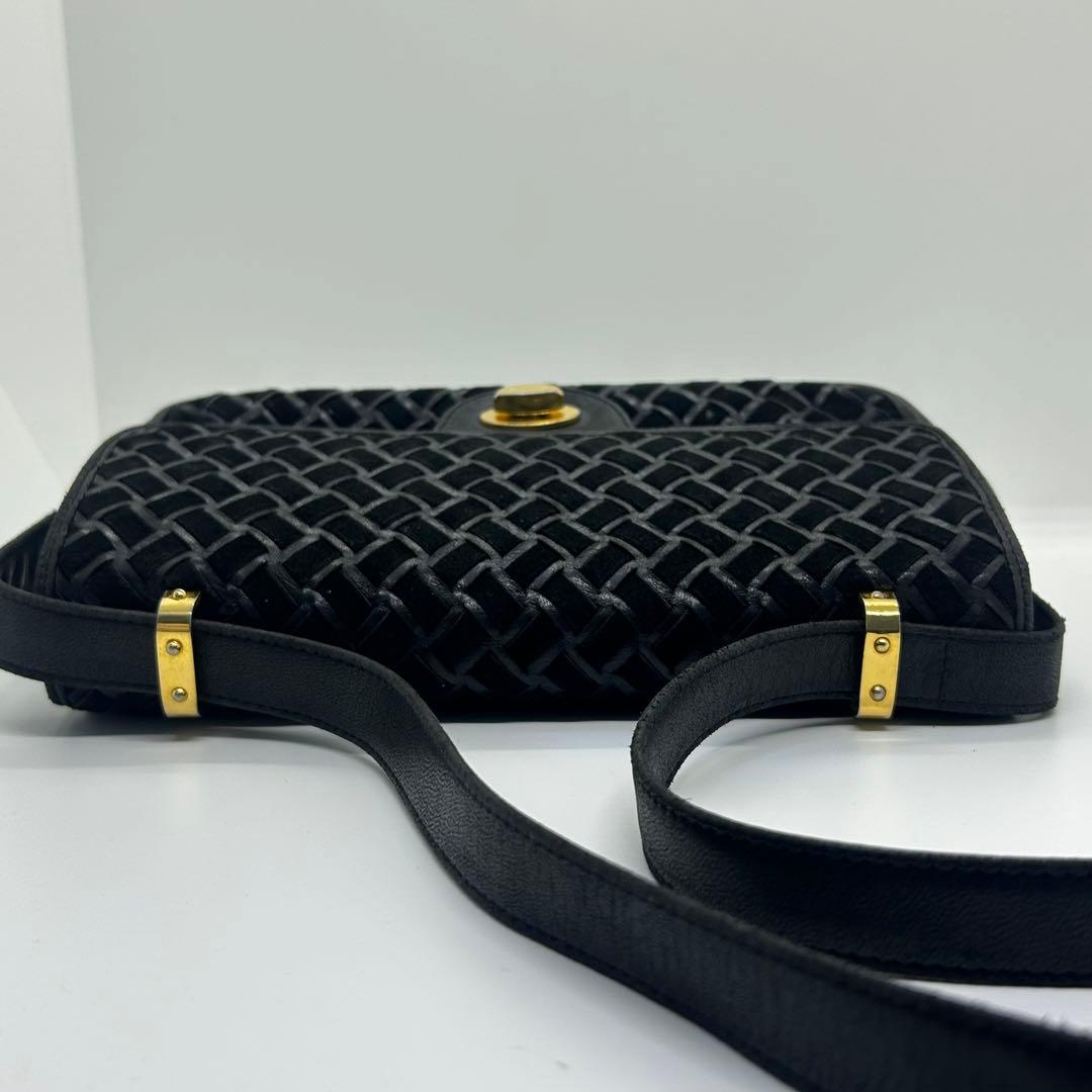 美品✨ Bally バリー レディース ショルダー バッグ レザー ブラック