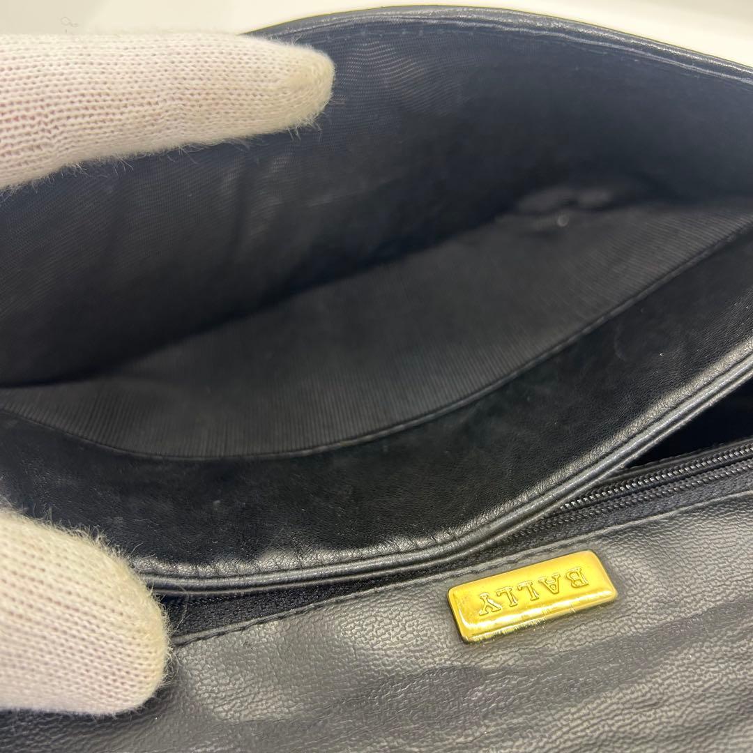美品✨ Bally バリー レディース ショルダー バッグ レザー ブラック