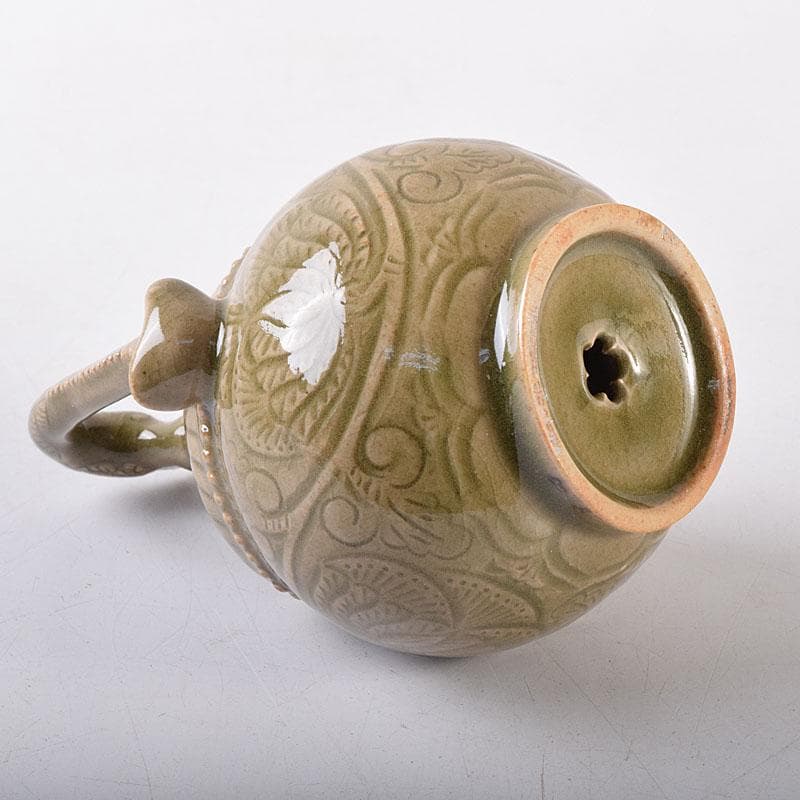 中国　龍泉窯　青磁　神獣注ぎ口　水滴　水注　N　8153