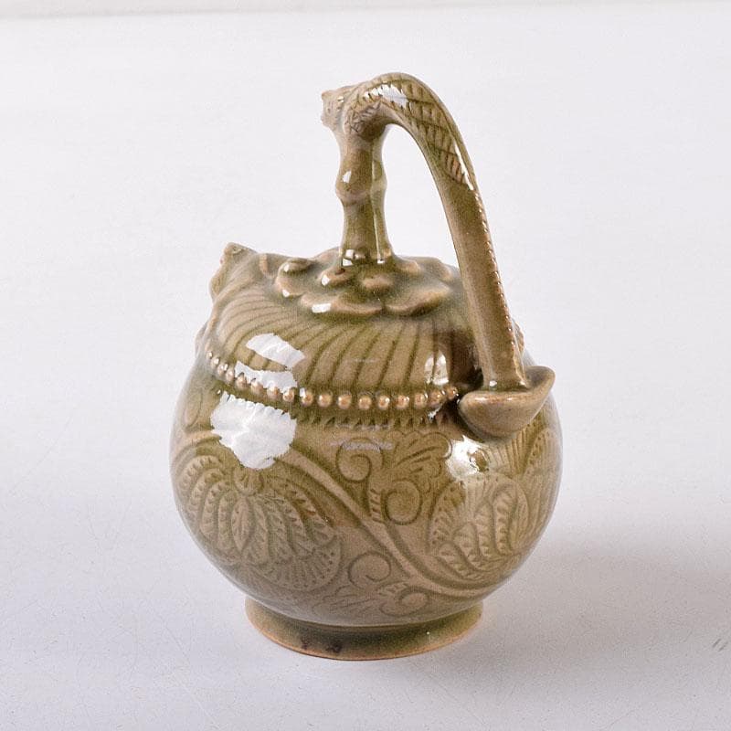 中国　龍泉窯　青磁　神獣注ぎ口　水滴　水注　N　8153