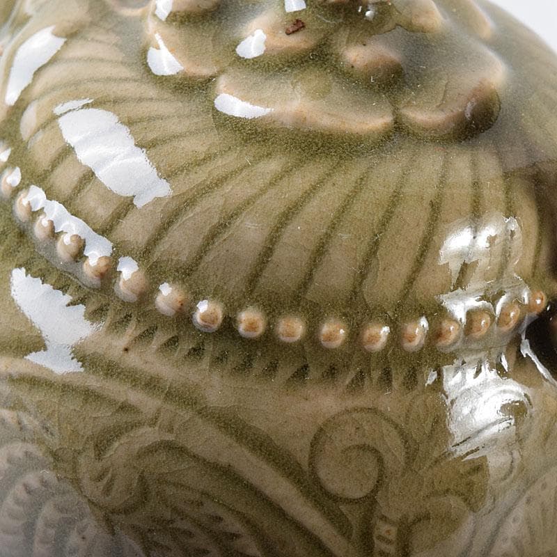 中国　龍泉窯　青磁　神獣注ぎ口　水滴　水注　N　8153