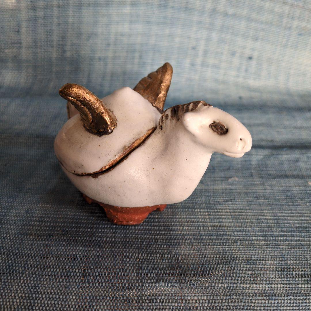 萩焼　午の香合