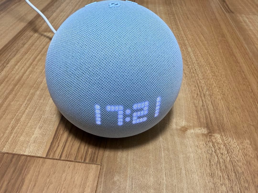 Echo dot 第5世代 with clock 時計付 クラウドブルー
