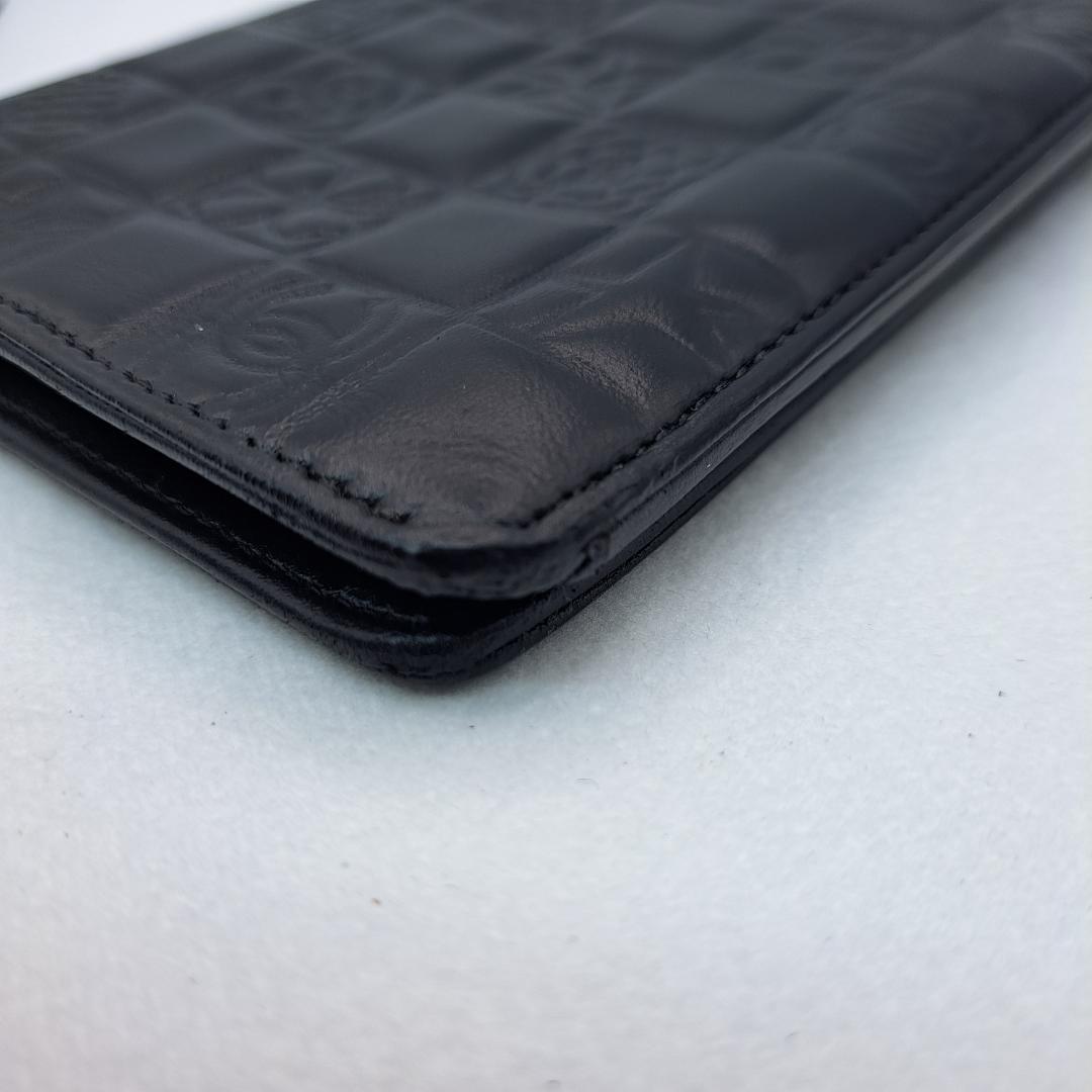 CHANEL　アイコンライン　ブラック　二つ折り財布　財布　長財布