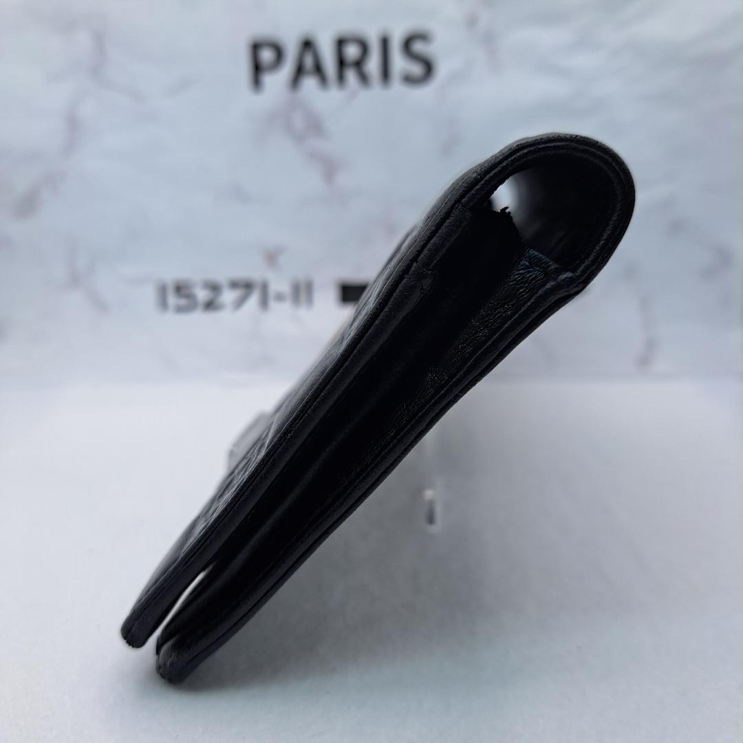 CHANEL　アイコンライン　ブラック　二つ折り財布　財布　長財布