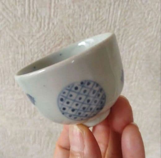 古伊万里染付丸文猪口江戸時代蕎麦猪口