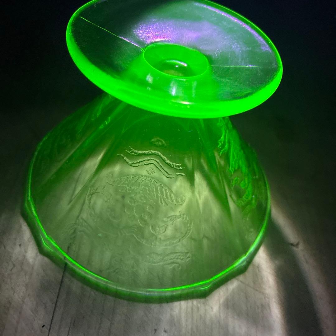 レア　ウランガラス　フェデラルマドリッド　シャーベットペア　大型オーバルトレイ