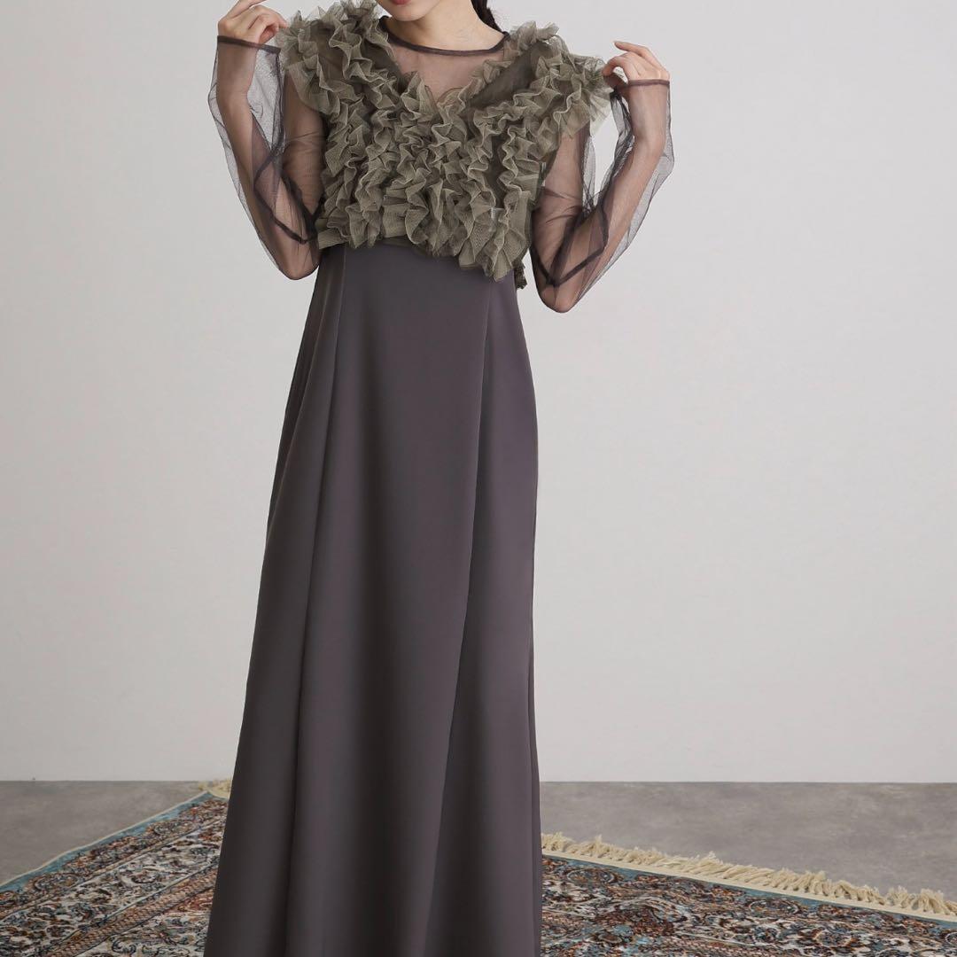 【atlo】フォーマルオケージョン　パーティードレス M ブラウン