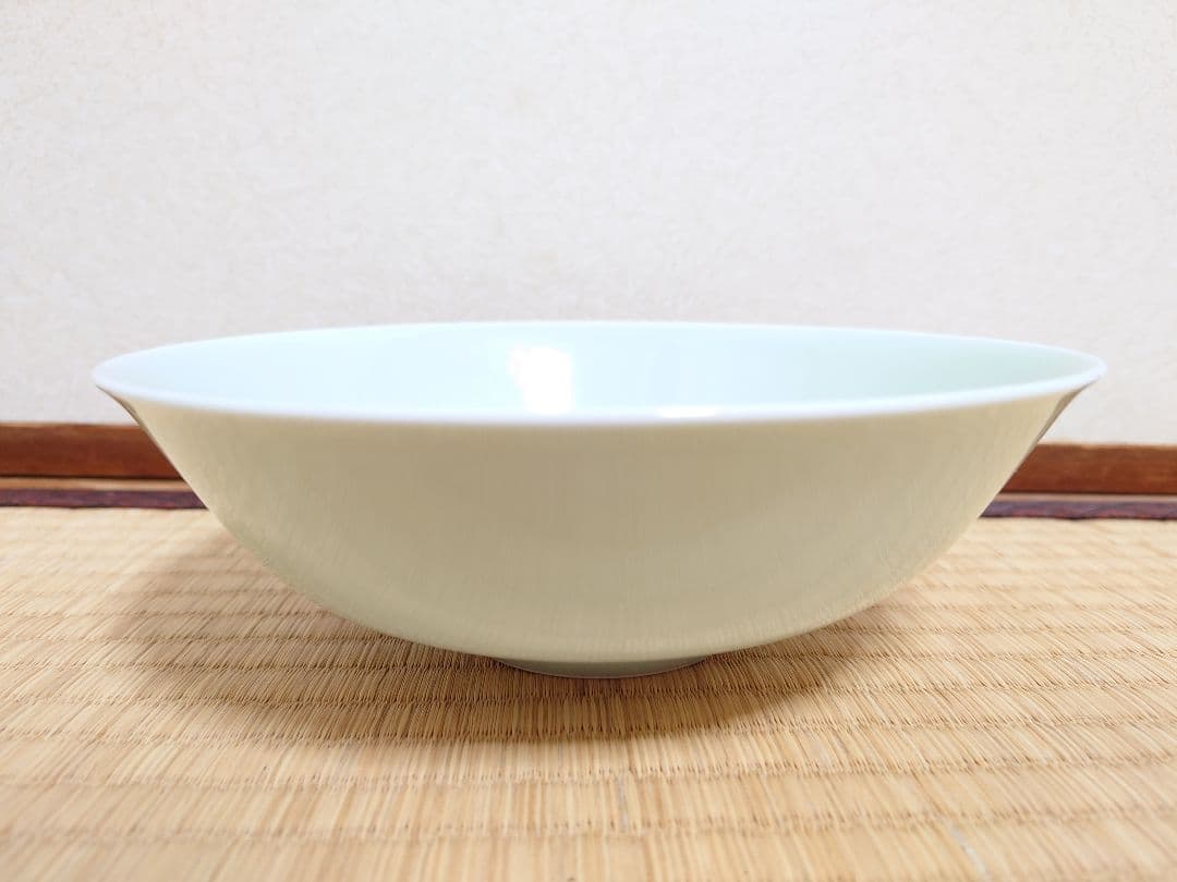 人間国宝 井上萬二  青白磁公孫樹文 菓子鉢 鉢  1枚 共箱