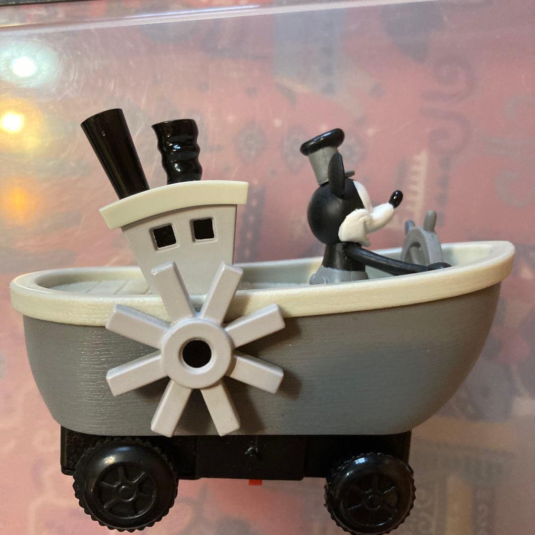 電動ミニカー　蒸気船ウイリー　ミッキーマウス　動作確認　新品電池交換済み