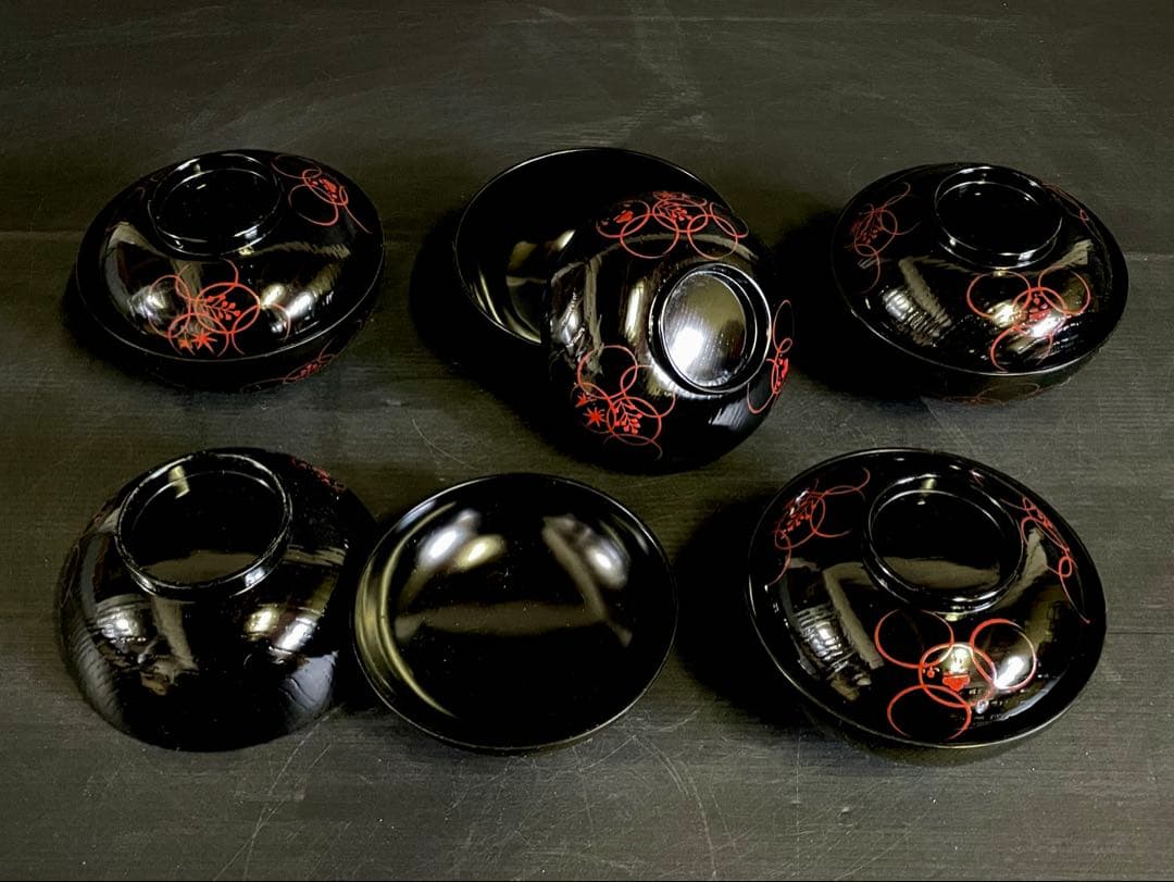 割引❣️【美品】「母」 懐石家具 懐石道具 五客揃い 茶道具 共箱 (24あ)