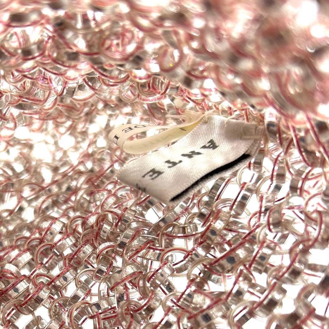 【極美品】アンテプリマ スタンダードスクエア ピンクシルバー ハンドバッグ