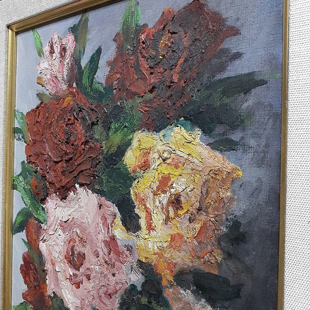 油絵　ばら　林　武