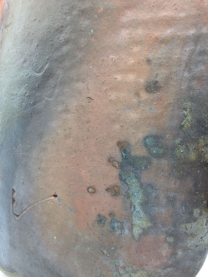 武用真 備前焼 木目四方皿 叩き皿 四方平鉢 食器 大皿 隅切角皿 盛り皿 和食