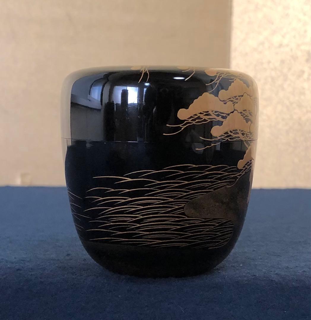 《R》茶道具 棗 道場宗廣作 木製漆器 共箱　260109き2