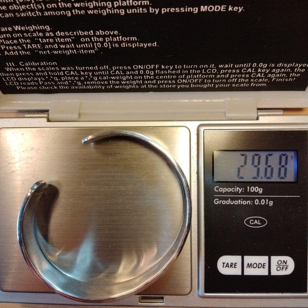 美品 ヴィンテージ ホピ族 オーバーレイ 波モチーフ シルバーカフバングル