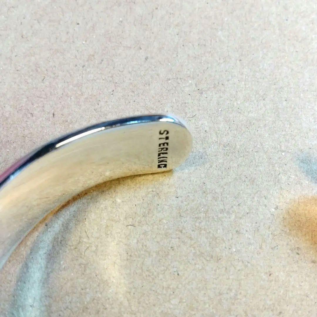 美品 ヴィンテージ ホピ族 オーバーレイ 波モチーフ シルバーカフバングル