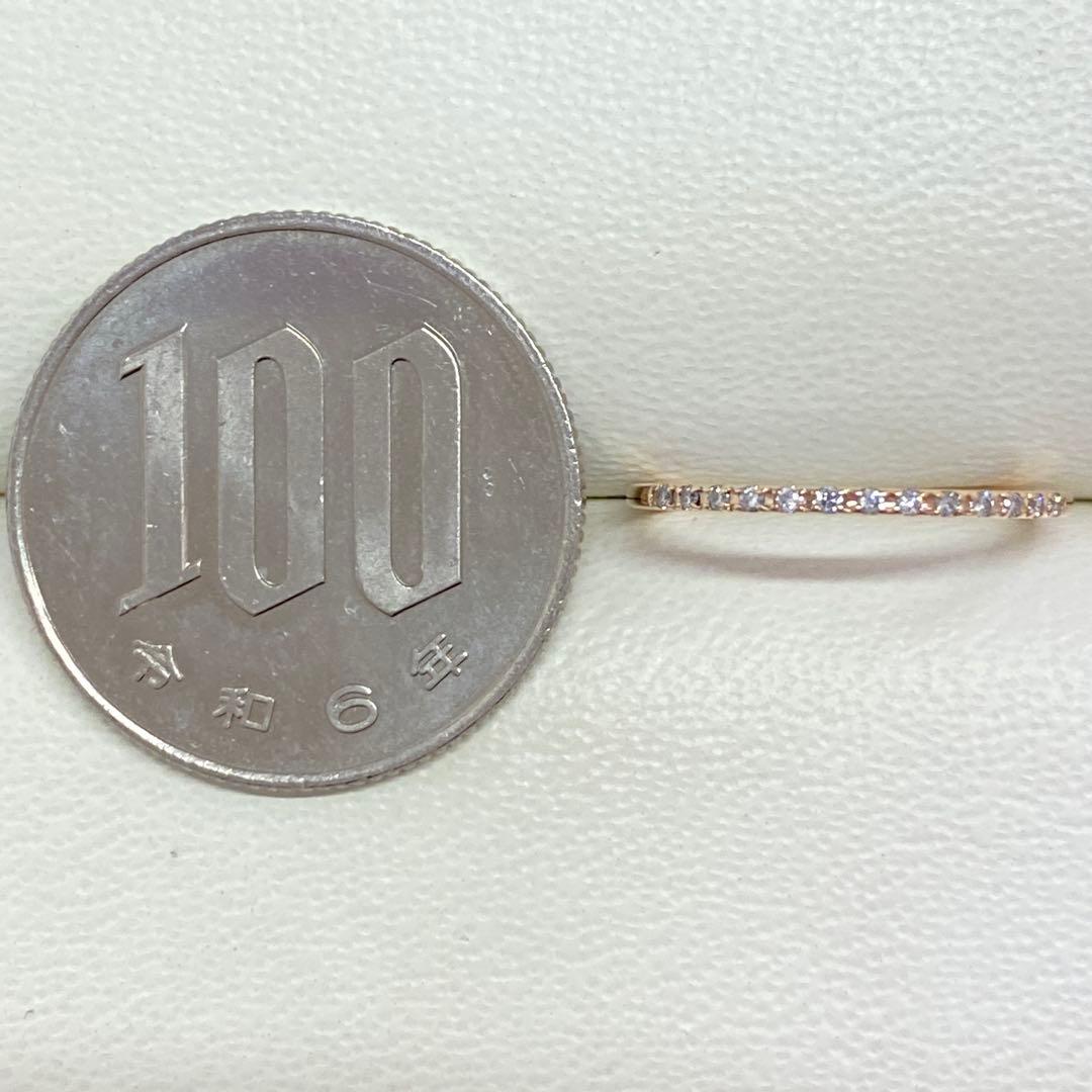 K10ピンクゴールド ハーフエタニティダイヤモンドリング　サイズ7号