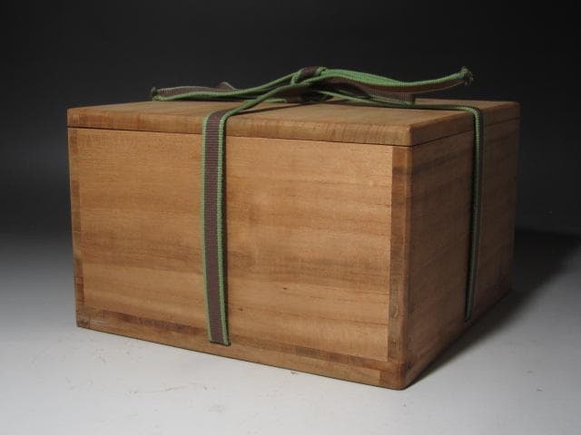 ☆　7代　大樋長左衛門　菓子器　9代極め　裏千家　十五代　鵬雲斎の花押☆y403