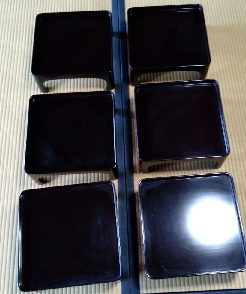 【骨董】足付き膳　10膳　 漆器　漆塗り　木製