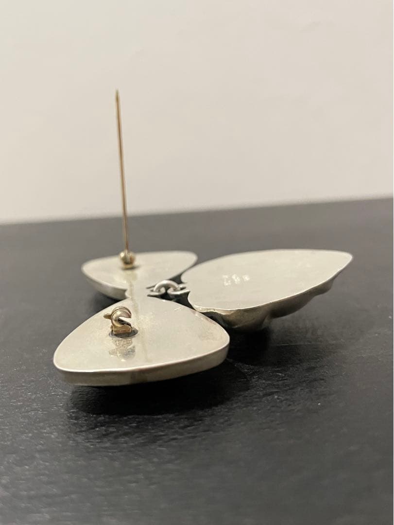 【限定特価】ヴィンテージブローチ　ブラックオニキス　メキシコシルバー