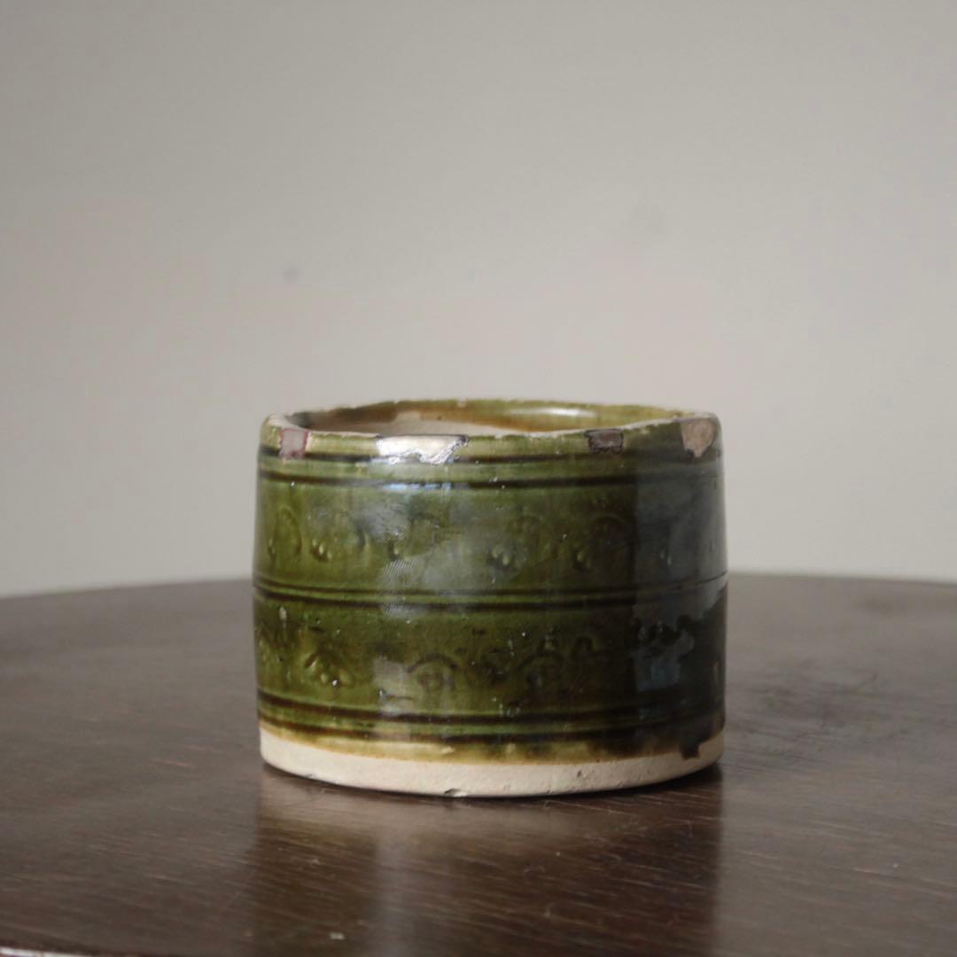 呂宋（ルス）織部 火入 江戸時代 古美術 茶道具 古道具