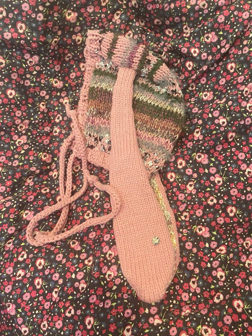 rurumu: usa-mimi knit cap ピンク 縷縷夢兎