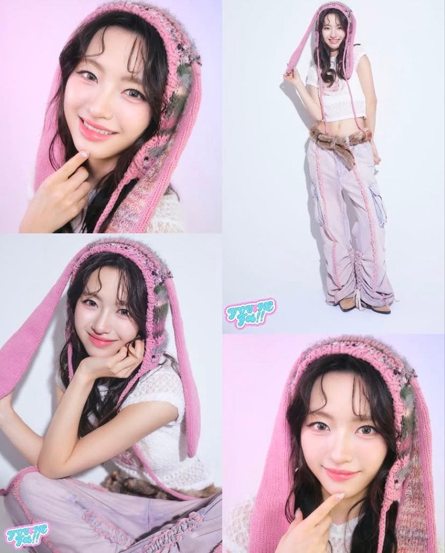 rurumu: usa-mimi knit cap ピンク 縷縷夢兎