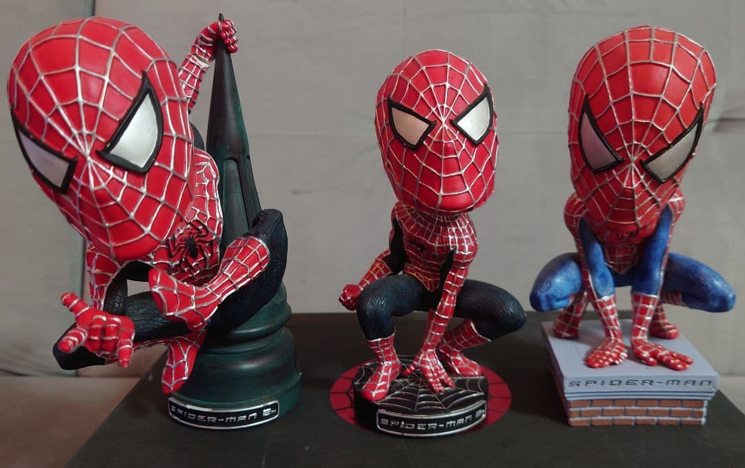 スパイダーマン 首振り フィギュア ボブルヘッド 3体セット
