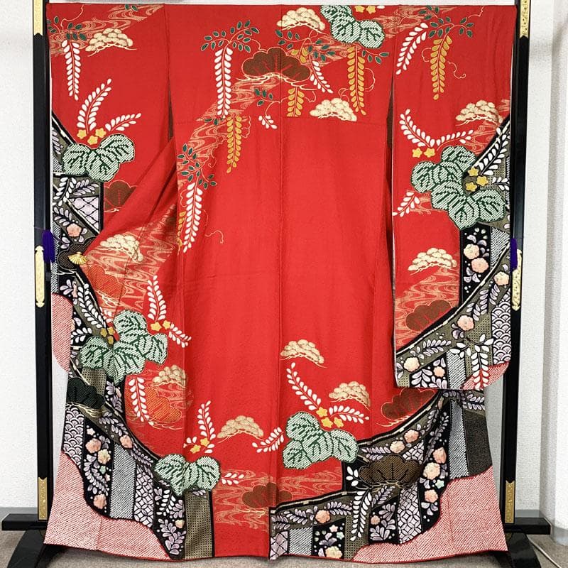 512z7.412y20.小物類.501u16☆振袖 身幅広め 辻が花絞り染