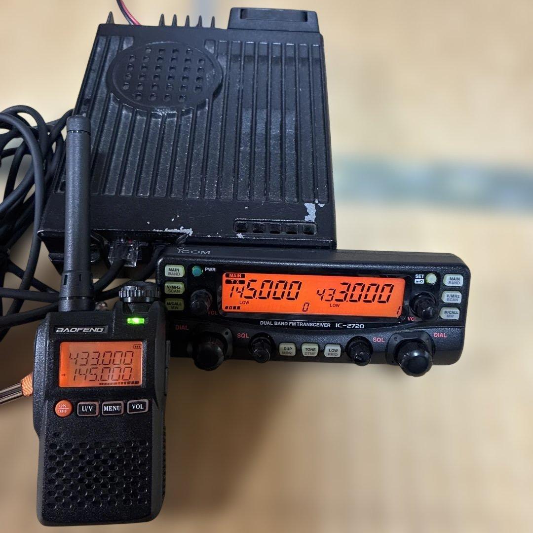 【動作確認済】アイコム IC-2720 20W デュアルバンド アマチュア無線